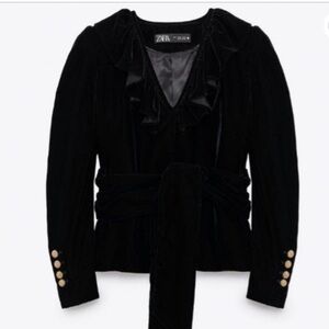 Zara Black Velvet Jacket